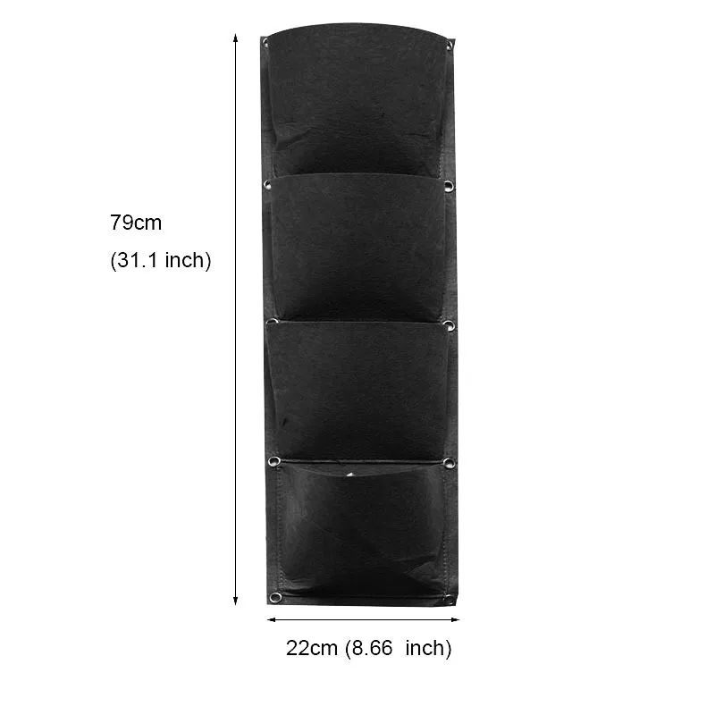 Настенные подвесные посадочные сумки, товары для дома, много карманов, черная сумка для выращивания растений, вертикальная садовая сумка для овощей, садовая сумка