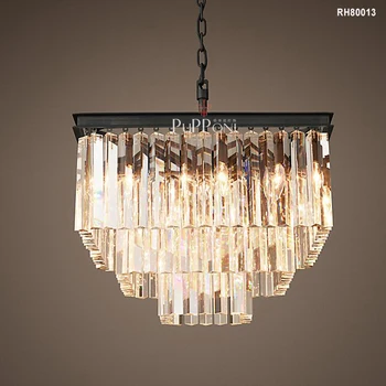 

RH Chandelier Contemporary Style Square Crystal Lighitng