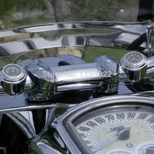 Аксессуары для мотоциклов 7/"-1" руль часы и термометр комбо черные циферблаты Водонепроницаемый для Harley Dyna Softail CVO Универсальный