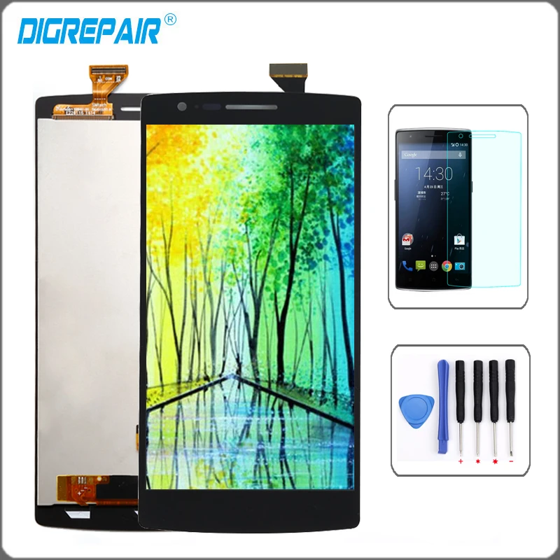 

For OnePlus One LCD One Plus A0001 LCD Display Touch Screen Digitizer Replacements Parts AAA Black For one plus one display