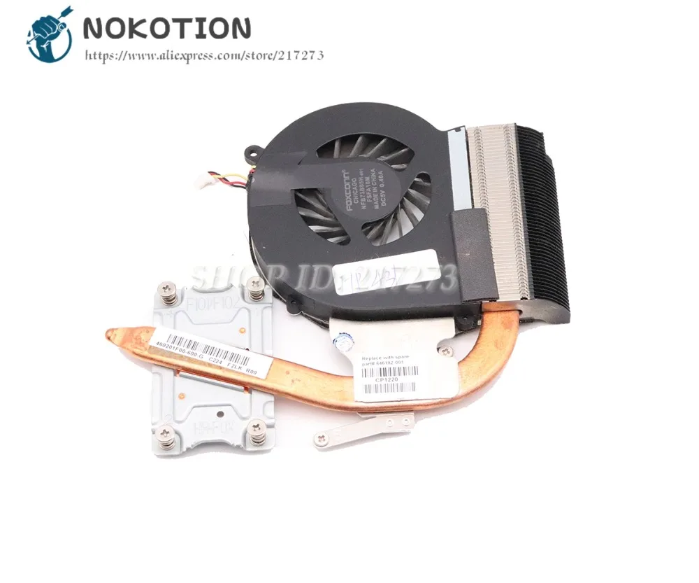 

NOKOTION Radiator For HP CQ43 430 431 435 436 630 CQ57 Heatsink FAN 646180-001 646182-001