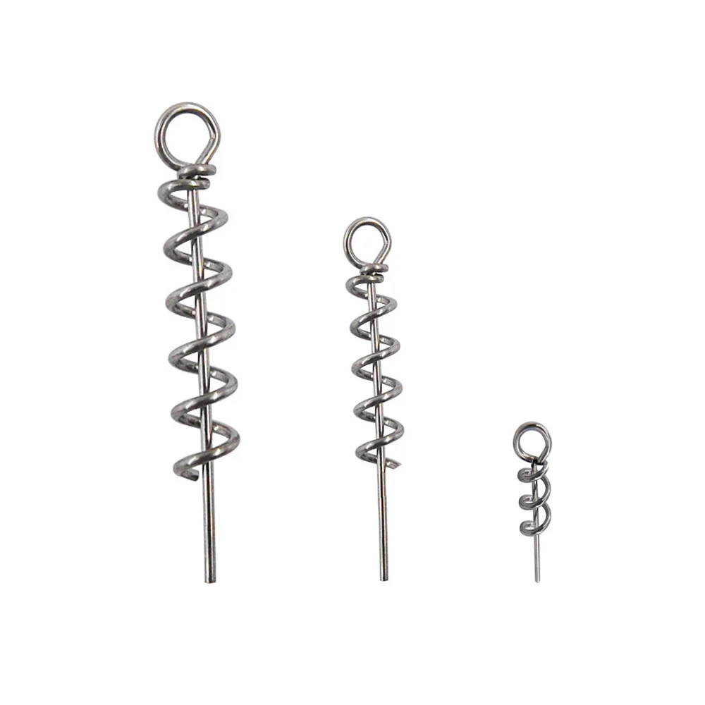 

200pcs Stainless Steel Soft Bait Lure Spring Twist Lock Pins Crank Hook Connector Fixed Latch Fishing tackle accessories