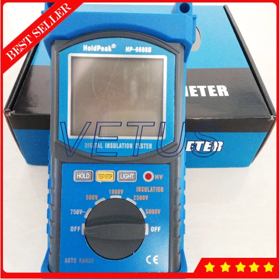 Digital Insulation Resistance Tester With 500V 1000V 2500V 5000V