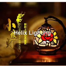 Новое поступление,, настольная лампа Тиффани, винтажный садовый виноград, прикроватная настольная лампа, Витражная лампа, гостиная, свет гостиницы