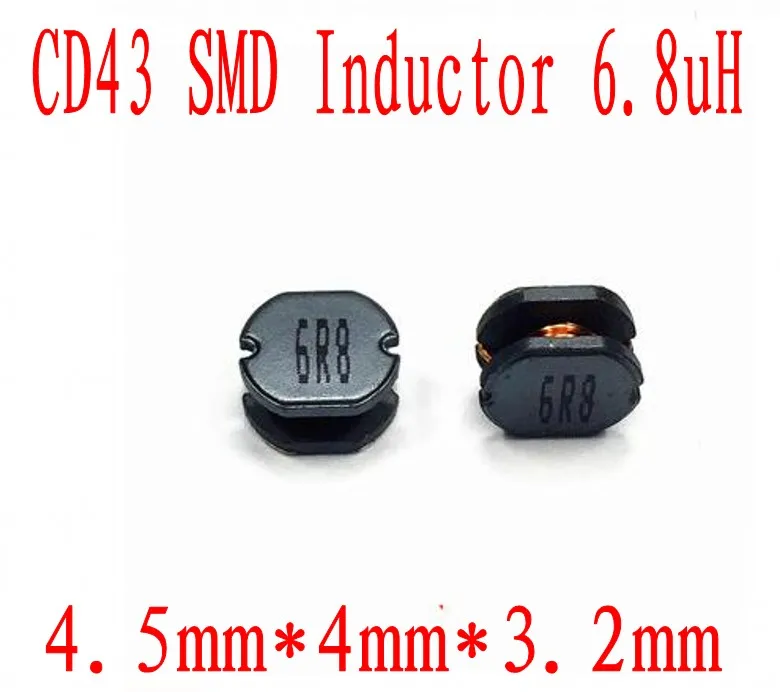 2000 шт./лот SMD индуктор питания CD43 4 5 мкГн 6R8 3 2*4 * мм неэкранированный обмотки |