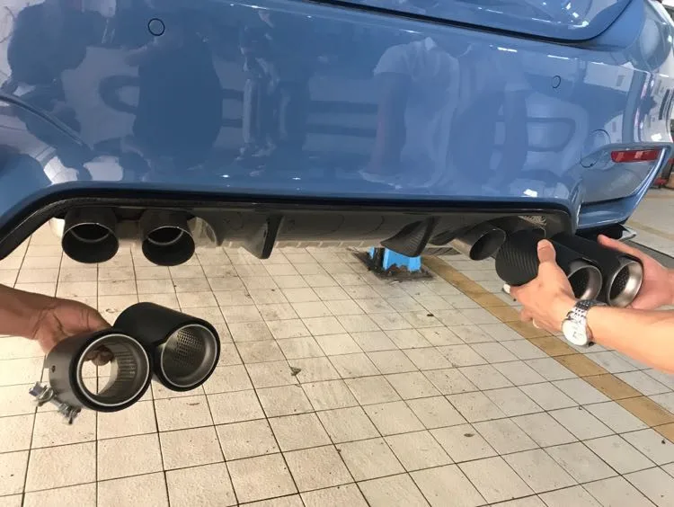 1 шт. углеродное волокно Exhaut tip Auspuffspitze для BMW M2 M3 M4 M135i M235i M140i M240i глушители матовый/глянцевый углеродный стиль части