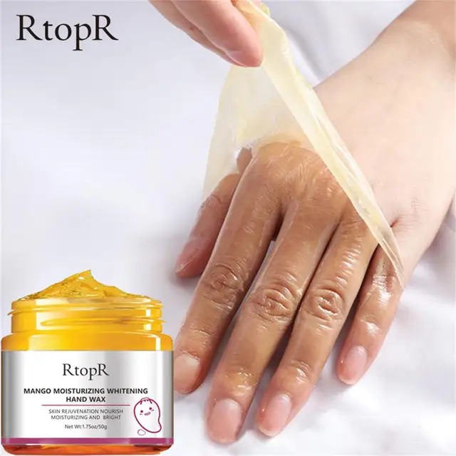 50g Mango Moisturizing Hand Wax Whitening Skin Hand Mask Repair Exfoliating Calluses Film Anti Aging Hand