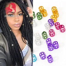 300 шт микрокольца, бусины желтый/серебристый/красный/синий/фиолетовый/зеленый цвет смешанные бусины для дредов регулируемые волосы кольцо для косички Клип 8 мм отверстие