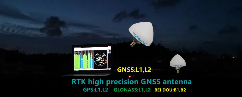 Малый размер высокоточная антенна GNSS для Zed-F9P модуль Дрон УГВ RTK gps антенна gps ГЛОНАСС Galileo GNSS L1, L2 TOPGNSS