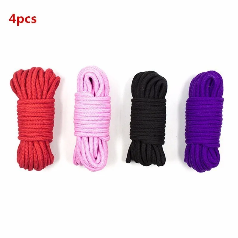 4 шт. красный розовый черный фиолетовый взрослые игры Связывание шнур
