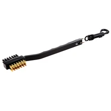 2 Sides Golf Club Cleaning Brush with Snap Clip