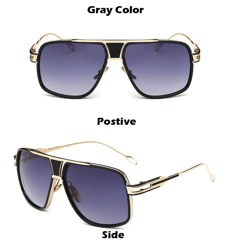 2018 New Fashion Big Frame Sunglasses Men Square Fashion Glasses for Women High Quality Retro Sun Glasses Vintage Gafas Oculos 3