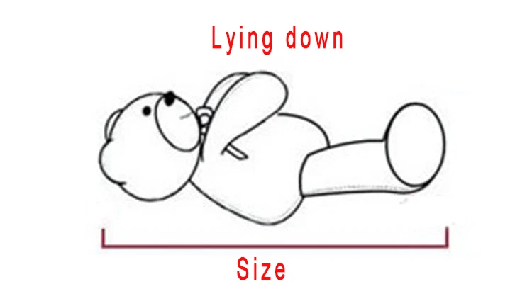 teddy bear plush toy size