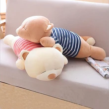 Lovely Sleep Bear Doll Eiderdown Cotton Stuffed Plush Toy Soft Plush Pillow Children Birthday Gift Lovely Sleep Bear Doll Eiderdown Cotton Stuffed Plush Toy Soft Plush Pillow Children Birthday Gift