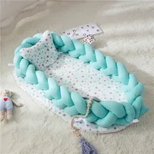 Портативный комплект детской кроватки-гнезда, детская кроватка-бампер, переносная кровать для путешествий, Детская Хлопковая Колыбель для новорожденных, детская люлька