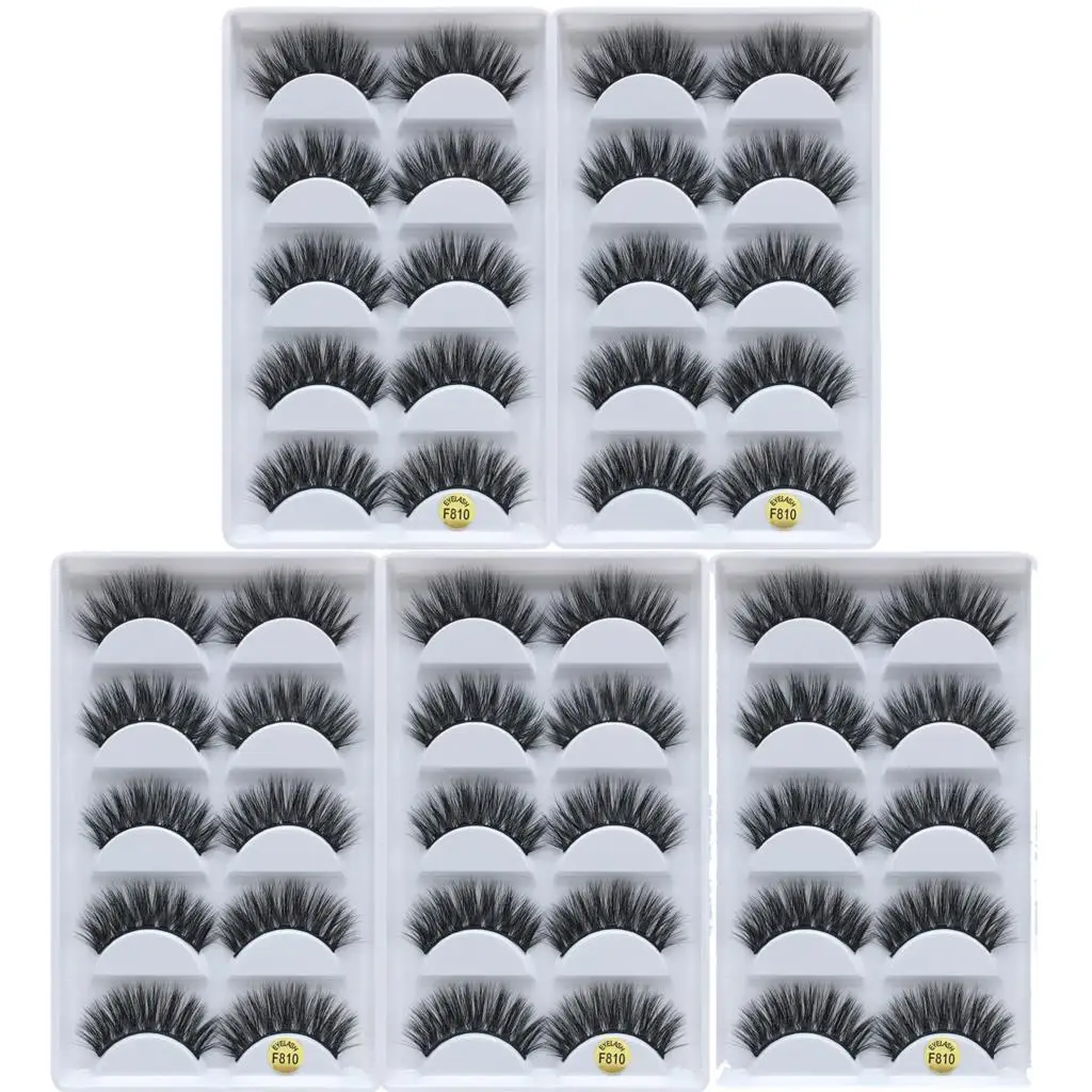 

25 pairs mink eyelashes Wholesale 3d mink lashes natural long 5 box false eyelashes 3d eyelash extension cilios postiços g800