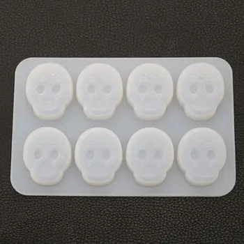 

DIY Skull Head Pendant Resin Casting Fondant Silicone Mold Jewelry Baking Tools