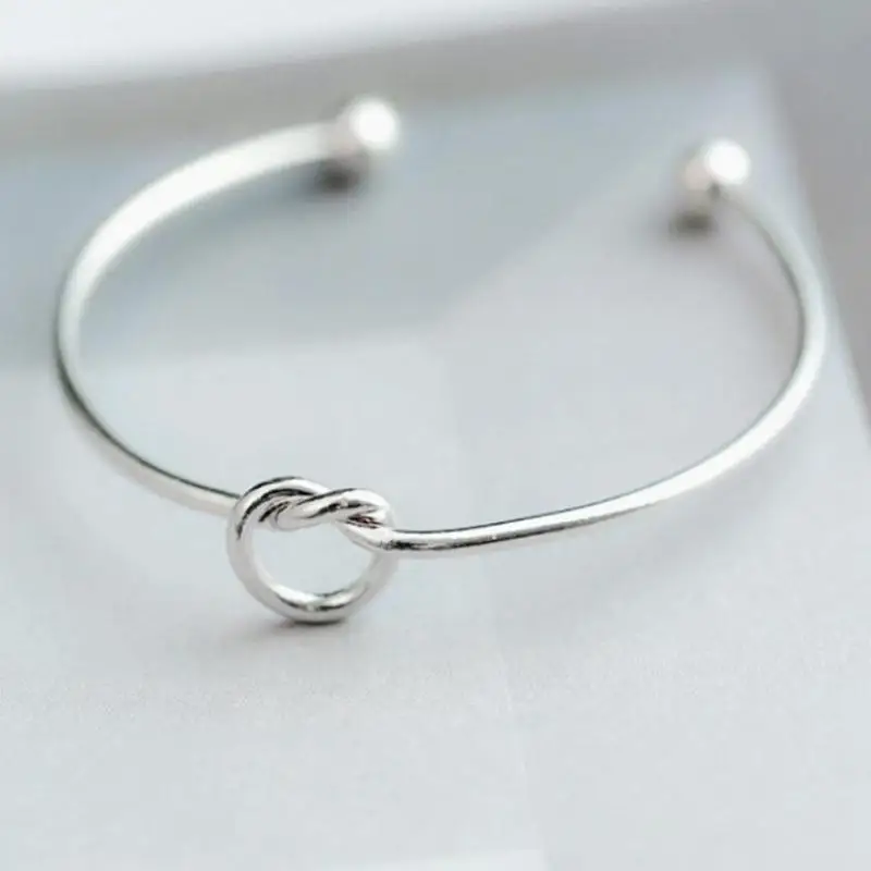 Simple Minimalist Open Knotted Bracelet Jewelry Pulseiras Feminina Cuff bangle bracelet