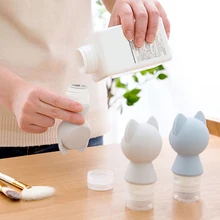 60 мл портативная бутылочка с милым котенком-головой для дезинфекции, силиконовая насадка для лосьона, мыла, контейнер для хранения суб-бутылок, диспенсер для путешествий