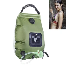 20L Outdoor Camping Shower Water Bag Camping Mountaineering Solar Shower Bag Portable Outdoor Bath Water Storage Bag Non-Toxic solar outdoor camping shower bag 20 liters 5 gallons