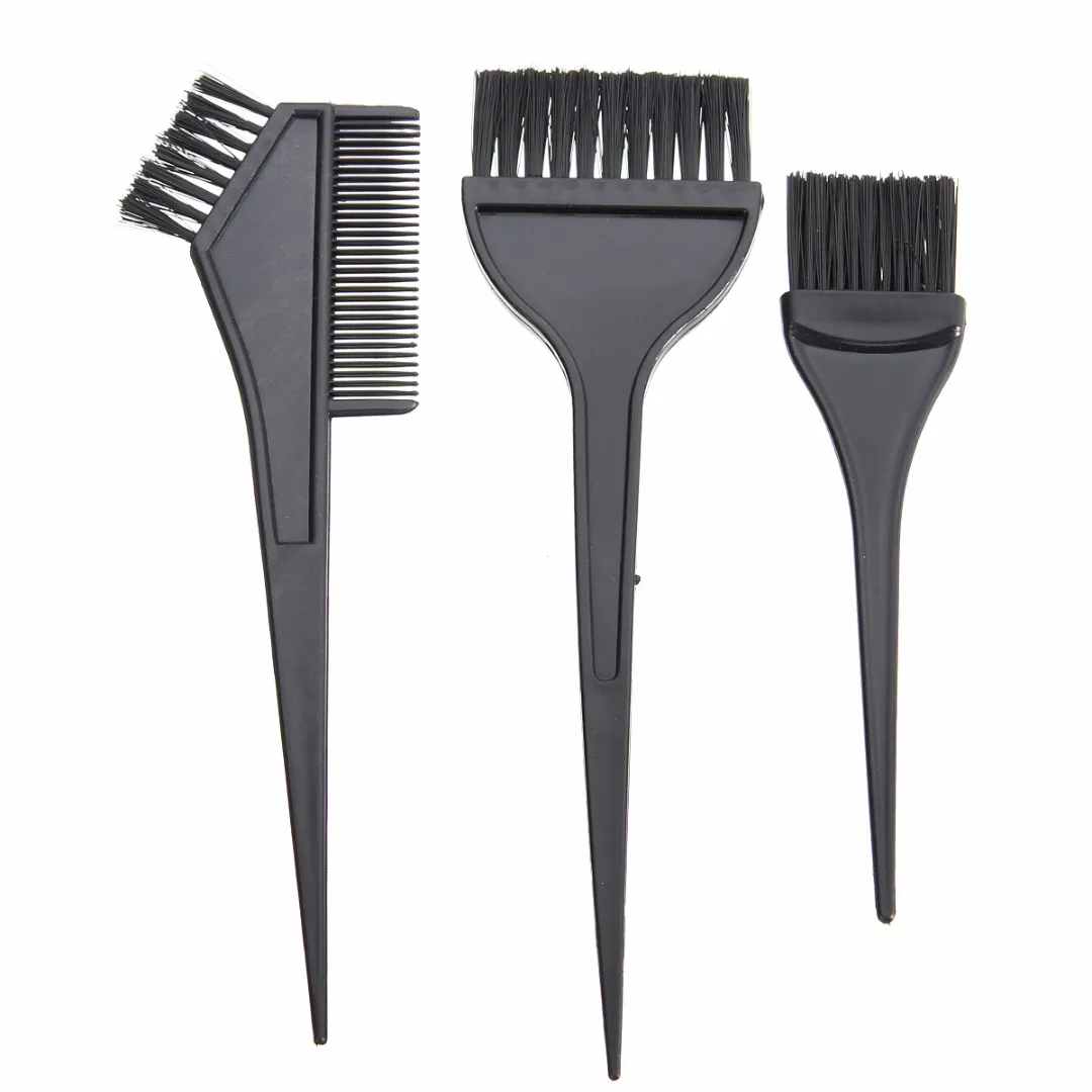 1set Professional Hair Color Dye Brushes Set Black High Quality Bleach Bowl Brush Set For Salon Kit Tint Tool