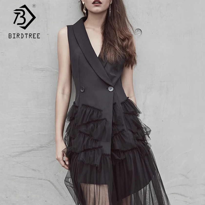 

2018 Spring And Summer New Arrival Women Dresses Korean Style Elegance Sleeveless Sexy Party Dresses V-Collar Hots Sale D85009LD