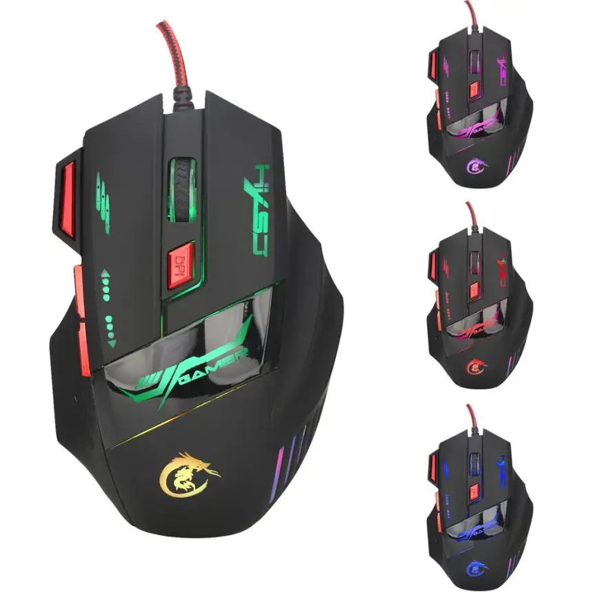 HIPERDEAL новые профессиональные 7 кнопок 5500DPI USB Оптическая Проводная игровая мышь