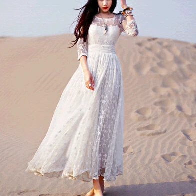 white ethnic dresses online