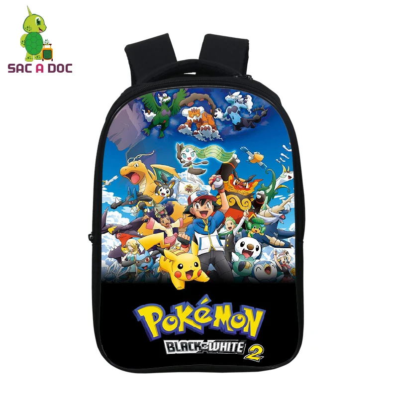 

Pokemon 14.5 Inch Kid Backpack Cartoon School Backpacks Children Fashion Bookbag Pikachu Satchel Bags Unisex Mochilas Escolar