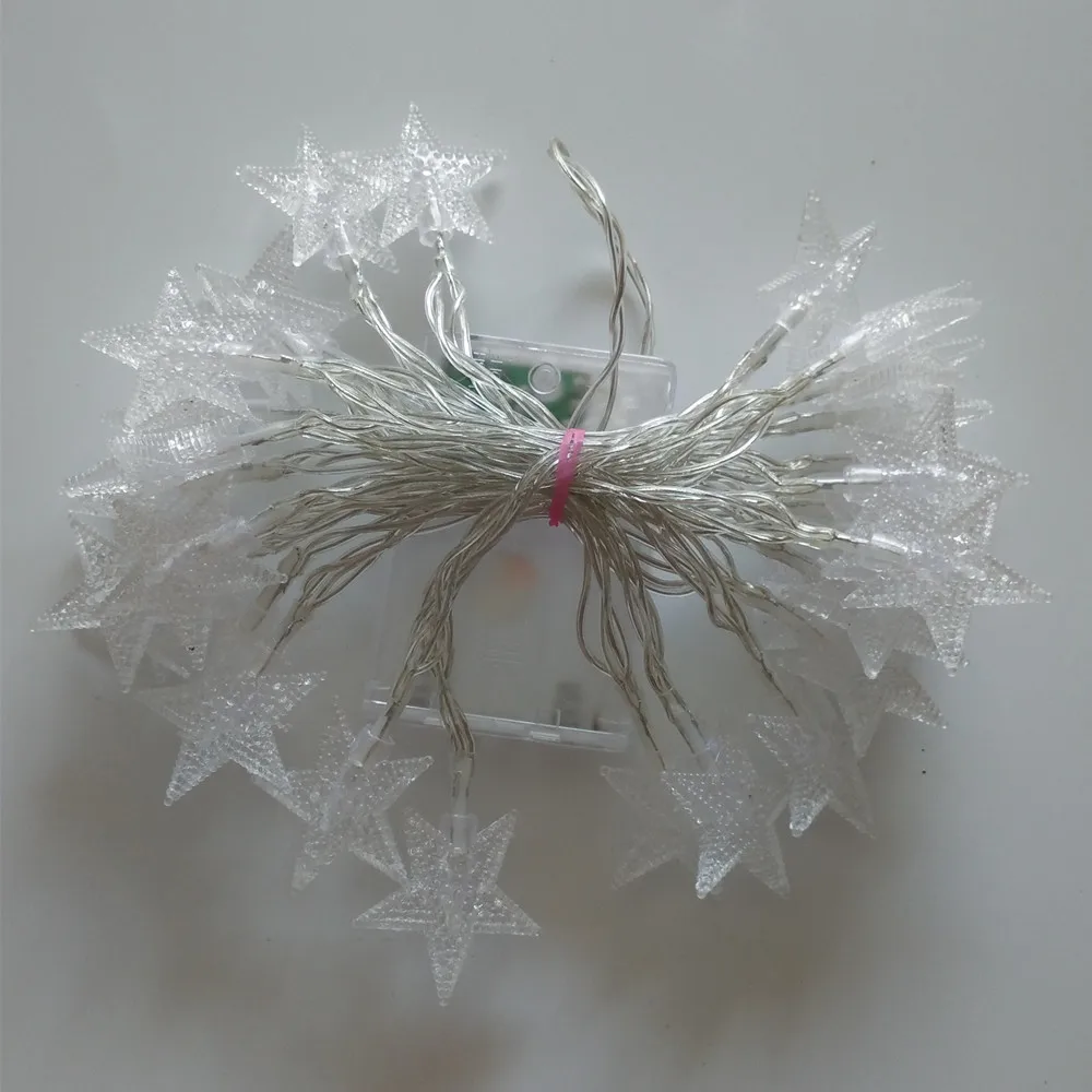 LED Party Fairy Lights Battery Operated Five-pointed Star LED string lights for Wedding Xmas Party Outdoor Indoor use 1-1