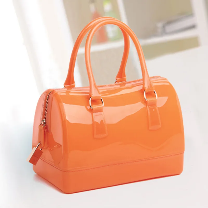 2017 Hot Sale Summer Beach Women Jelly Bags Candy Color Transparent