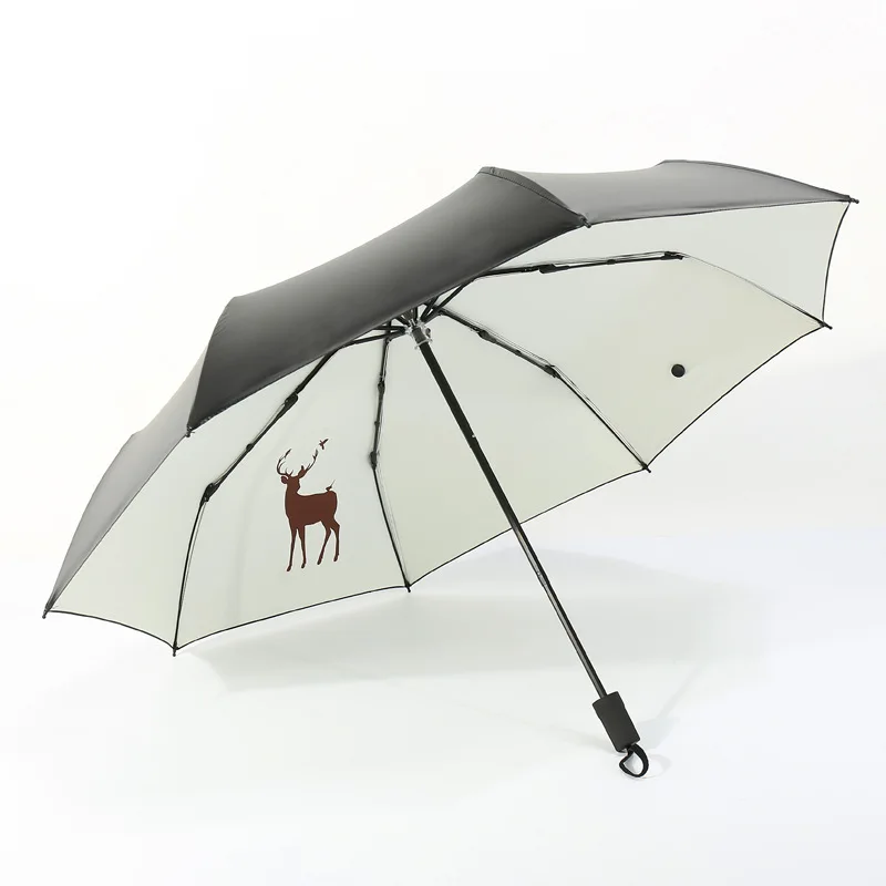 YADA Custom Forest Fawn Umbrella Rain uv Elk Folding Umbrella For Women Personalized Charms Windproof Friendship Umbrella YS664