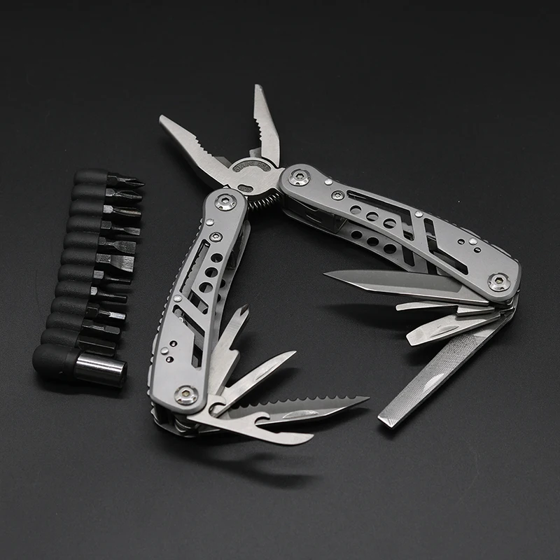 

New Outdoor Survival Stainless Steel Multi Tool Pliers Portable Knife Camping Tools Combination Pliers +Sheath +Screw