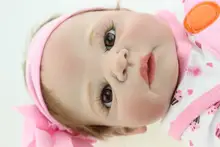 Full Silicone Vinyl 23 inch Kid Play Doll Realistic Reborn Baby Dolls Handmade Baby Toy Lifelike Princess Girl Doll
