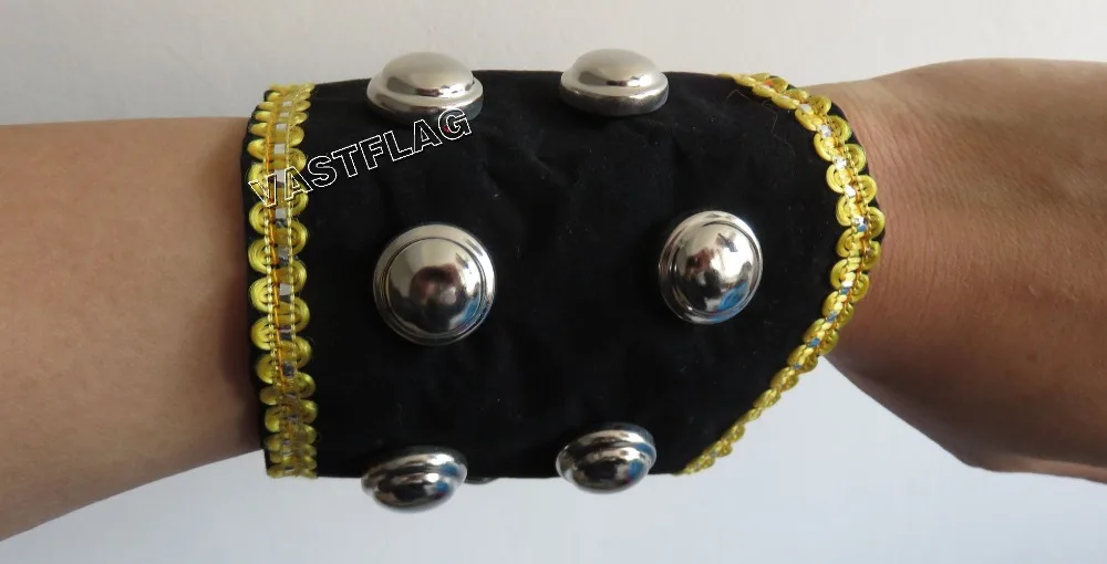martial arts tai chi kung fu performance Black nail wristbands rivets