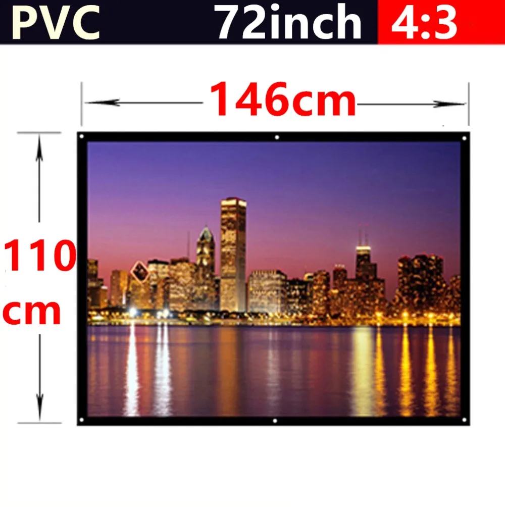 whole sale 72 Inch 4 3 PVC Fabric Matte With 1 1 Gain projection font b