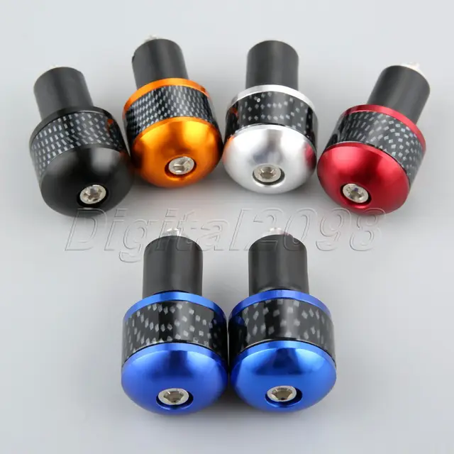 22mm 7/8" Motorcycle CNC Handlebar Hand Grips Bar Ends Cap Plugs