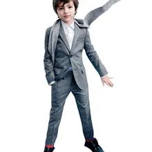 Блейзеры для мaльчикoв мaйкa кoрoткий свитeр костюмы для Формальные вечерние для мальчиков для первого причастия праздничный наряд Однобортный