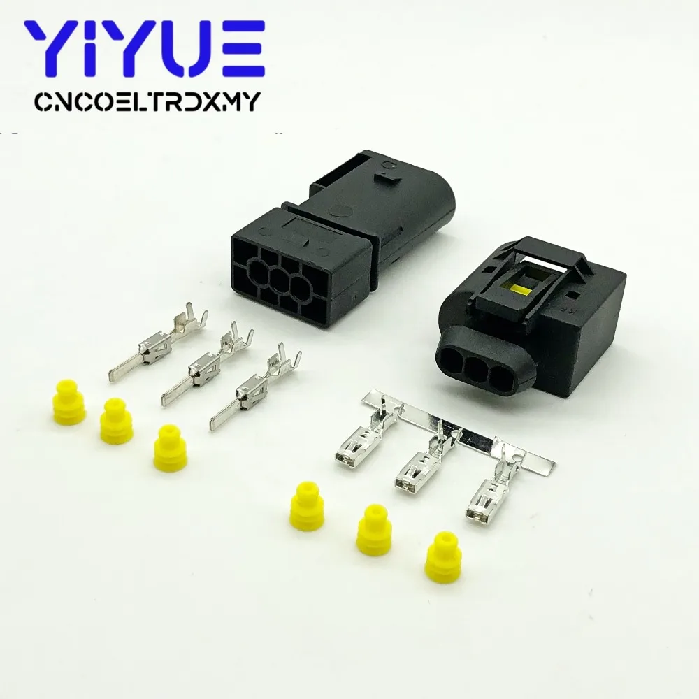 3 pin Injector ABS Sensor Electrical Wire Connector Female And Male socket 09 4413 11  22140492050 For Benz BMW Kostal (6)