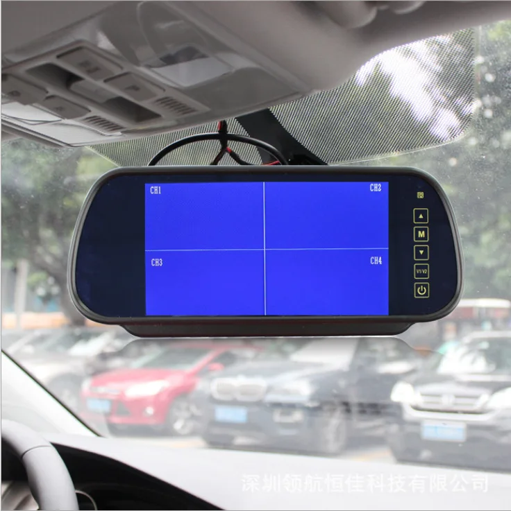 

4 cameras car rear veiwing and surveillance system, 4 split quad display monitoring cctv kit.