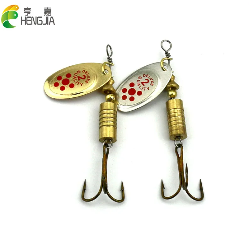 HENGJIA metal spinner spoon trolling fishing lures pike carp trout