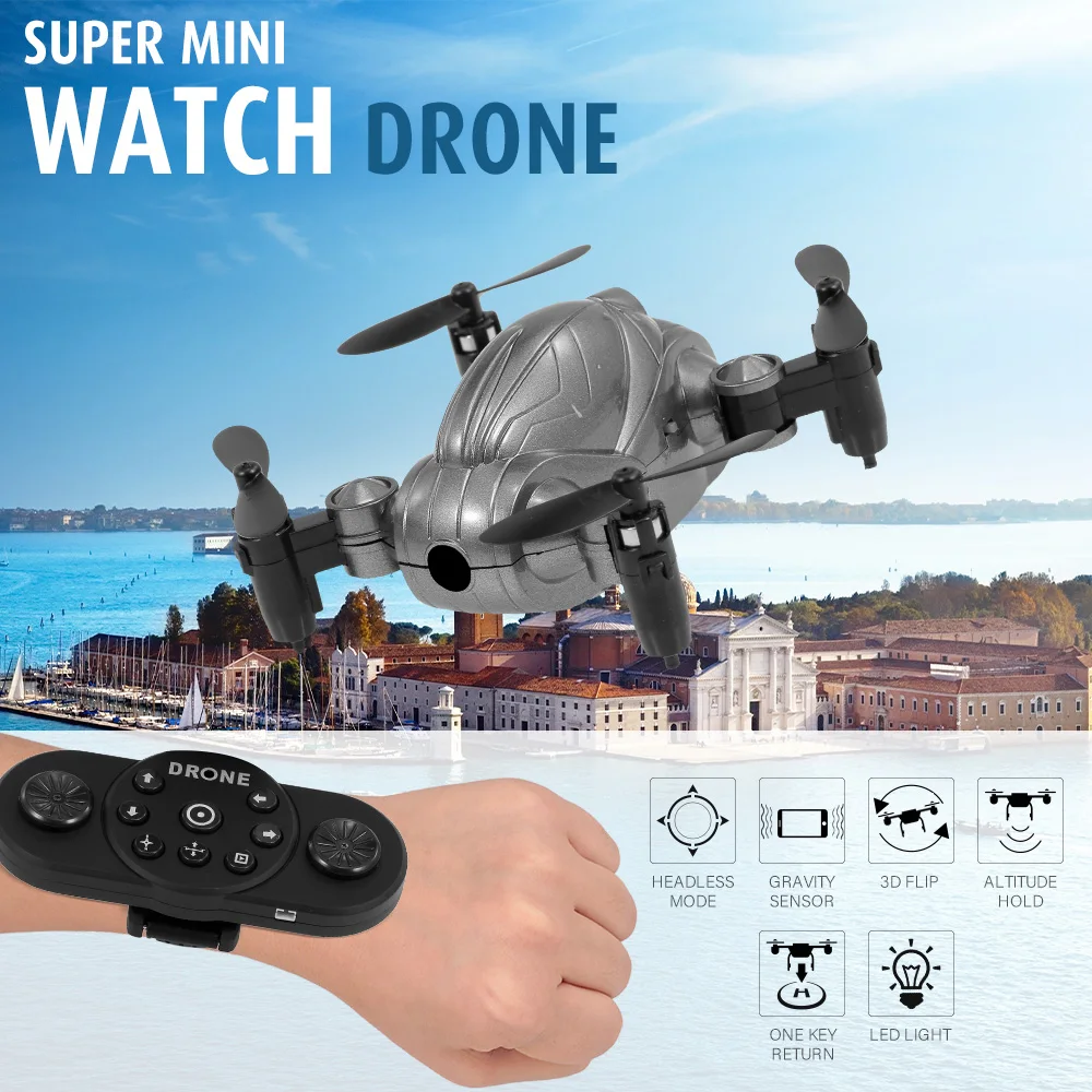 

Mini RC Drone with LED Light RC Quadcopter for Beginners Kids Adults Altitude Hold Headless Mode Dron Wifi Standard Version