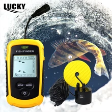 Lucky FF1108 1 Portable Fish Finder Russian manual Sonar Sounder Alarm 0 7 100M Transducer for