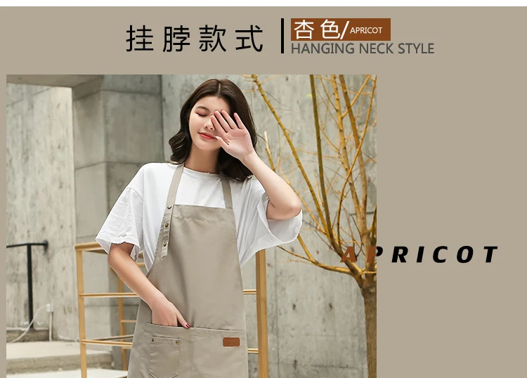 New fashion restaurant cafe apron adjustable neck closure bartender canvas apron adjustable neck closure