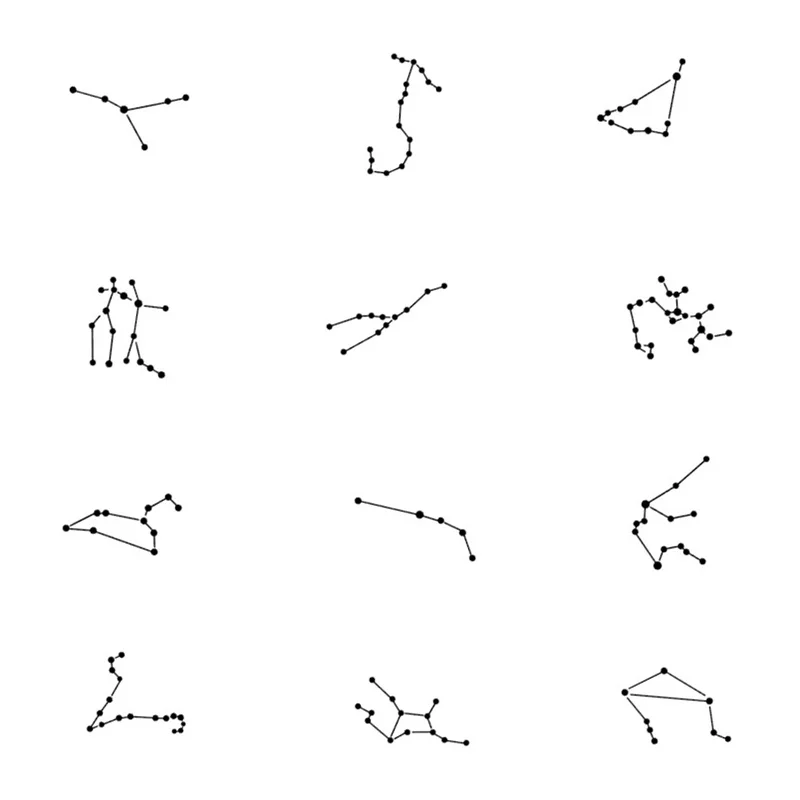 12 designs constellation stencilszodiac template for wall