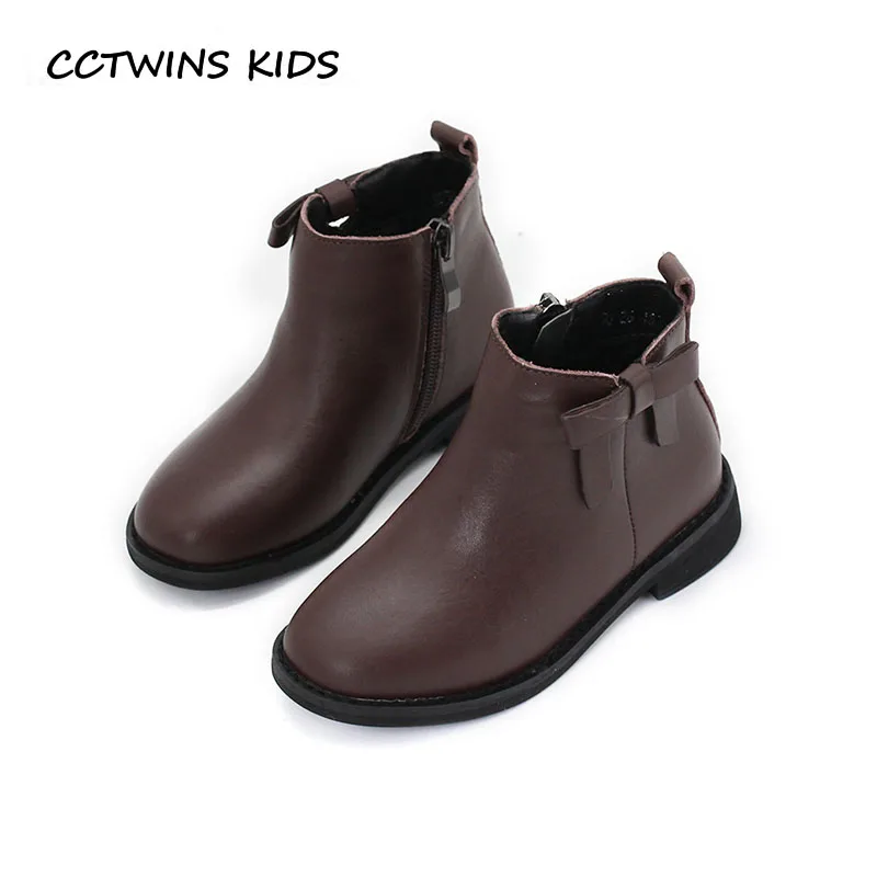 

CCTWINS KIDS 2018 Winter Children Genuine Leather Shoe Baby Boy Butterfly Ankle Boot Toddler Fashion Black Boot CF1589