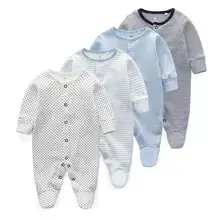 Roupas para bebês, pijamas para bebês recém-nascidos, meninas com pés cobertos, manga longa, para meninos de 3, 6, 9, 12 meses de idade macacões