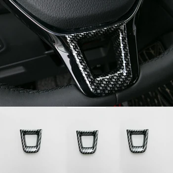 

For Tiguan mk2 2017 2018 ABS Carbon fibre Car Steering wheel Button frame Cover Trim sticker frame Car Accessories Styling 1PCS