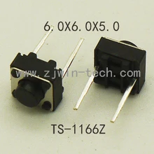 50 pces tátil interruptor momentâneo tato botão mini botão 6x6x5mm médio 2pin dip nunca para o mouse/brinquedos
