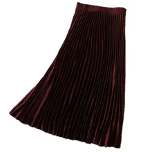 Летняя эластичная плиссированная трапециевидная юбка миди с высокой талией и зонтиком для женщин, женские юбки в винтажном стиле, saia saias